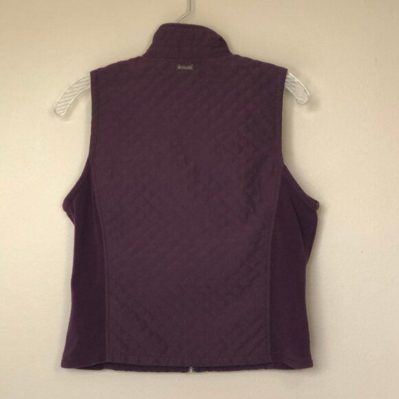 COLUMBIA Plum Quilted & Fleece Vest XS - Picture 2 of 7